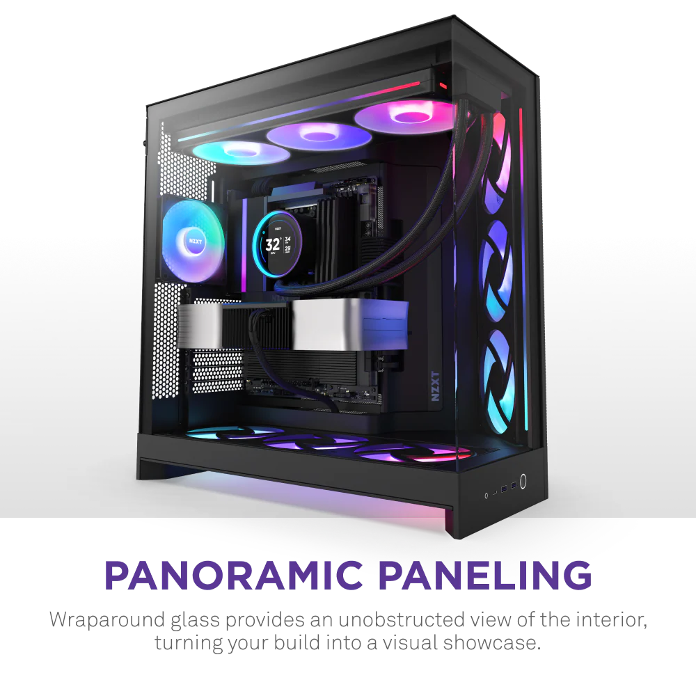 NZXT H9 FLOW RGB V2 EDITION (2025) ALL BLACK thumbnail 3