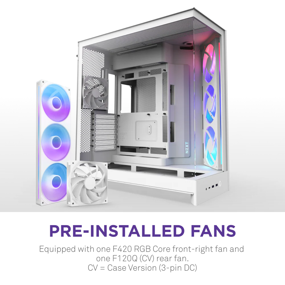 NZXT H9 FLOW RGB V2 EDITION (2025) ALL WHITE thumbnail 4