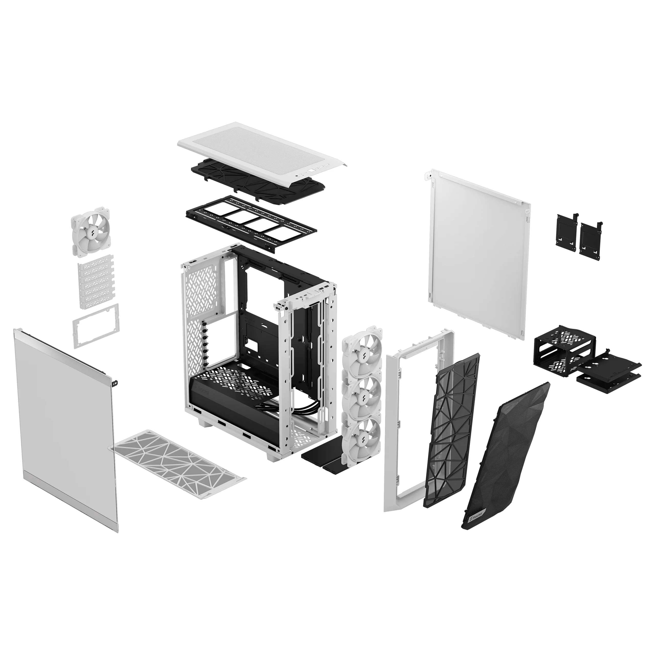 FRACTAL DESIGN MESHIFY 2 COMPACT RGB WHITE TG CLEAR TINT thumbnail 13