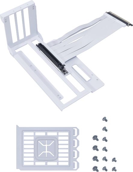 LIAN LI DAN CASE A3 VERTICAL GPU KIT 4.0 WHITE thumbnail 3