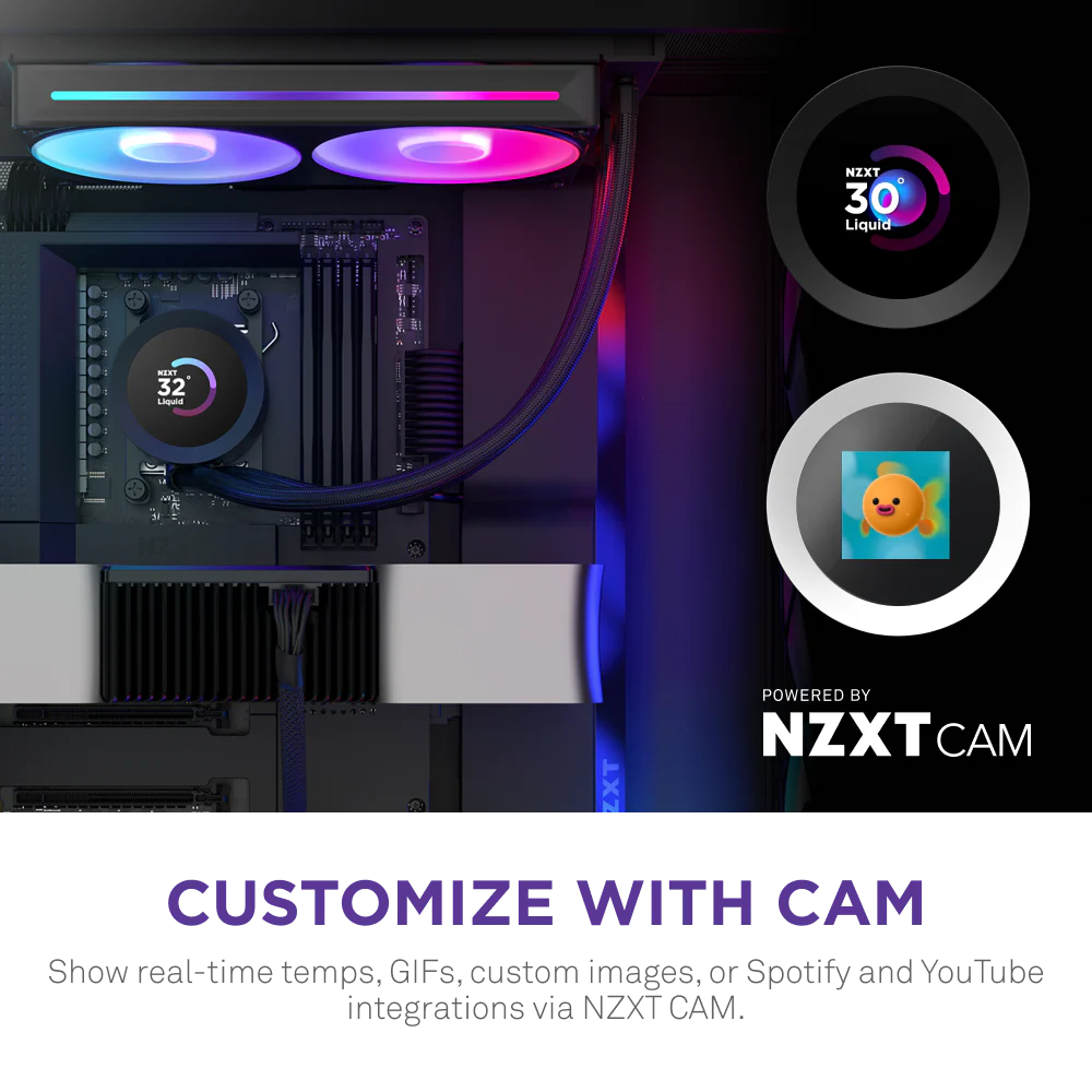 NZXT KRAKEN PLUS 240 RGB V2 240MM AIO BLACK thumbnail 4