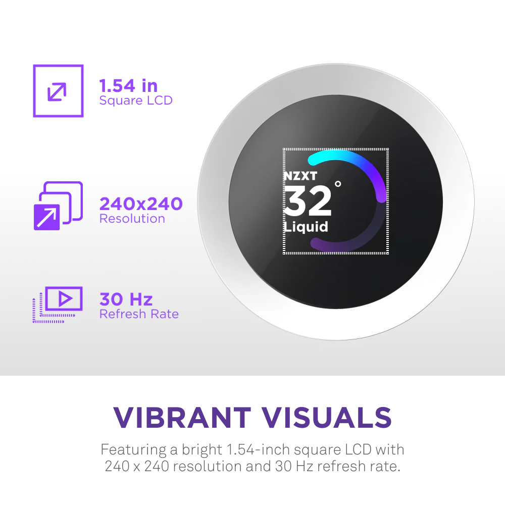 NZXT KRAKEN PLUS 240 RGB V2 240MM AIO WHITE thumbnail 3
