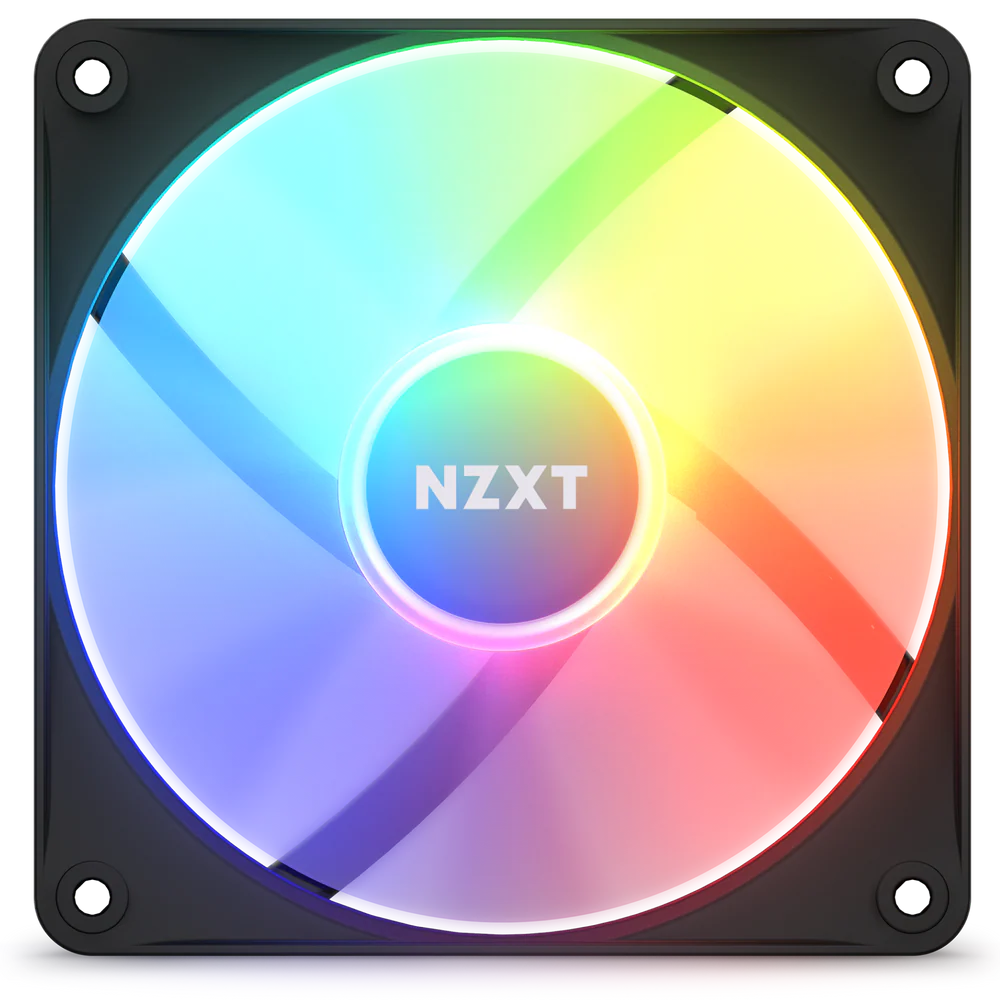 NZXT F120 RGB CORE 120MM HUB-MOUNTED RGB FAN BLACK thumbnail 2