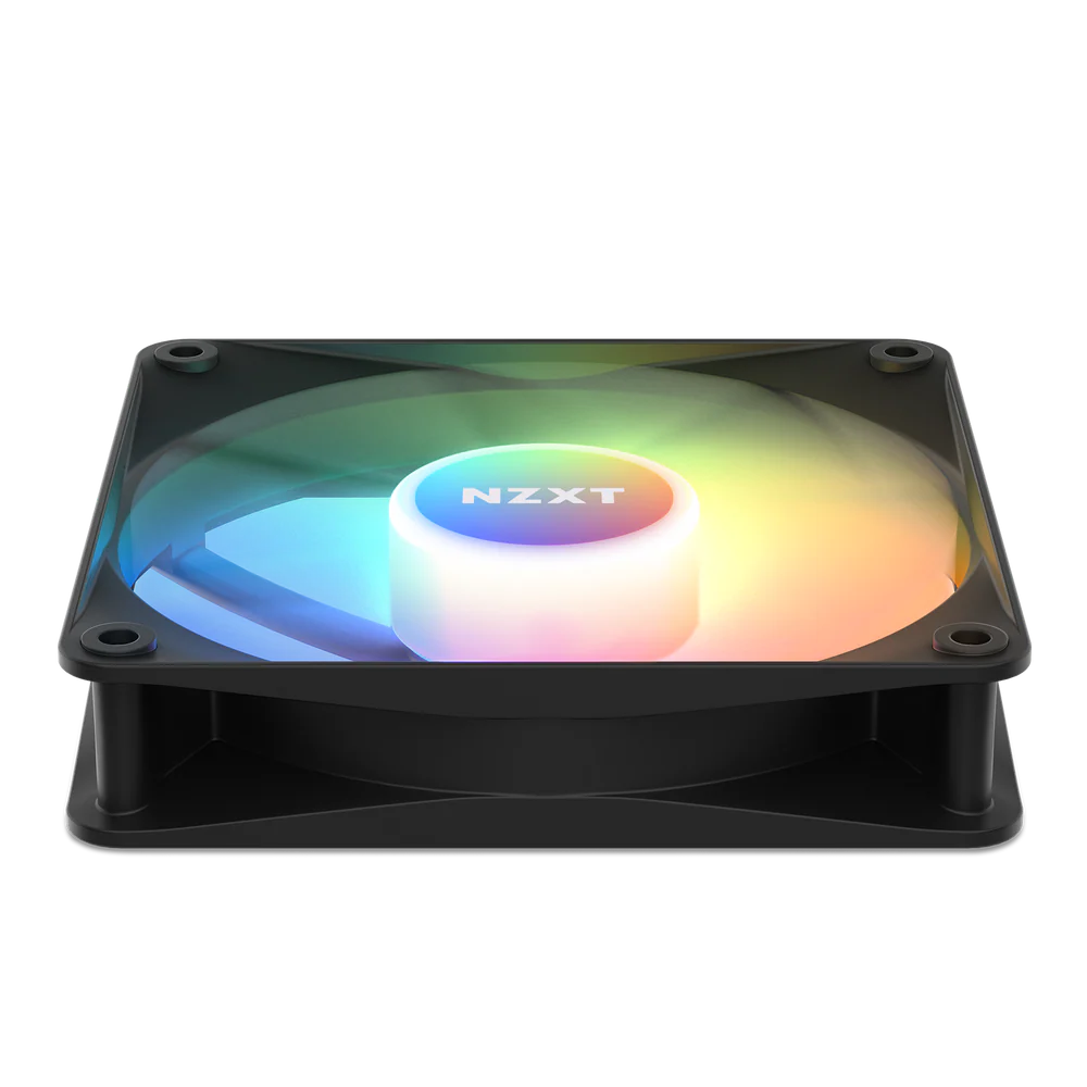 NZXT F120 RGB CORE 120MM HUB-MOUNTED RGB FAN BLACK thumbnail 3