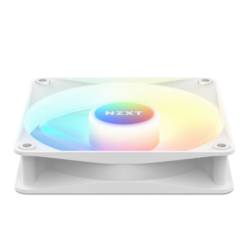 NZXT F120 RGB CORE 120MM HUB-MOUNTED RGB FAN WHITE thumbnail 3