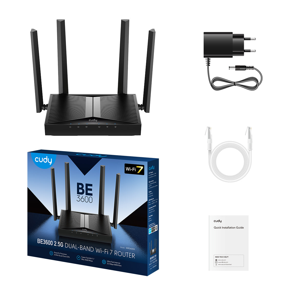 CUDY BE3600 2.5G MESH WIFI7 ROUTER thumbnail 2