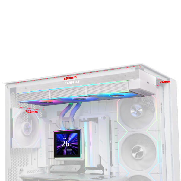 LIAN LI HYDROSHIFT II LCD-S 360CL AIO WATER COOLING WHITE thumbnail 3