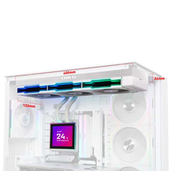 LIAN LI HYDROSHIFT II LCD-S360TL AIO WATER COOLING WHITE thumbnail 3