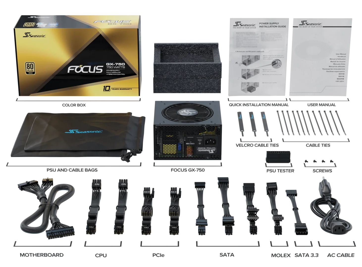 SEASONIC FOCUS GX750 750W 80PLUS GOLD thumbnail 10