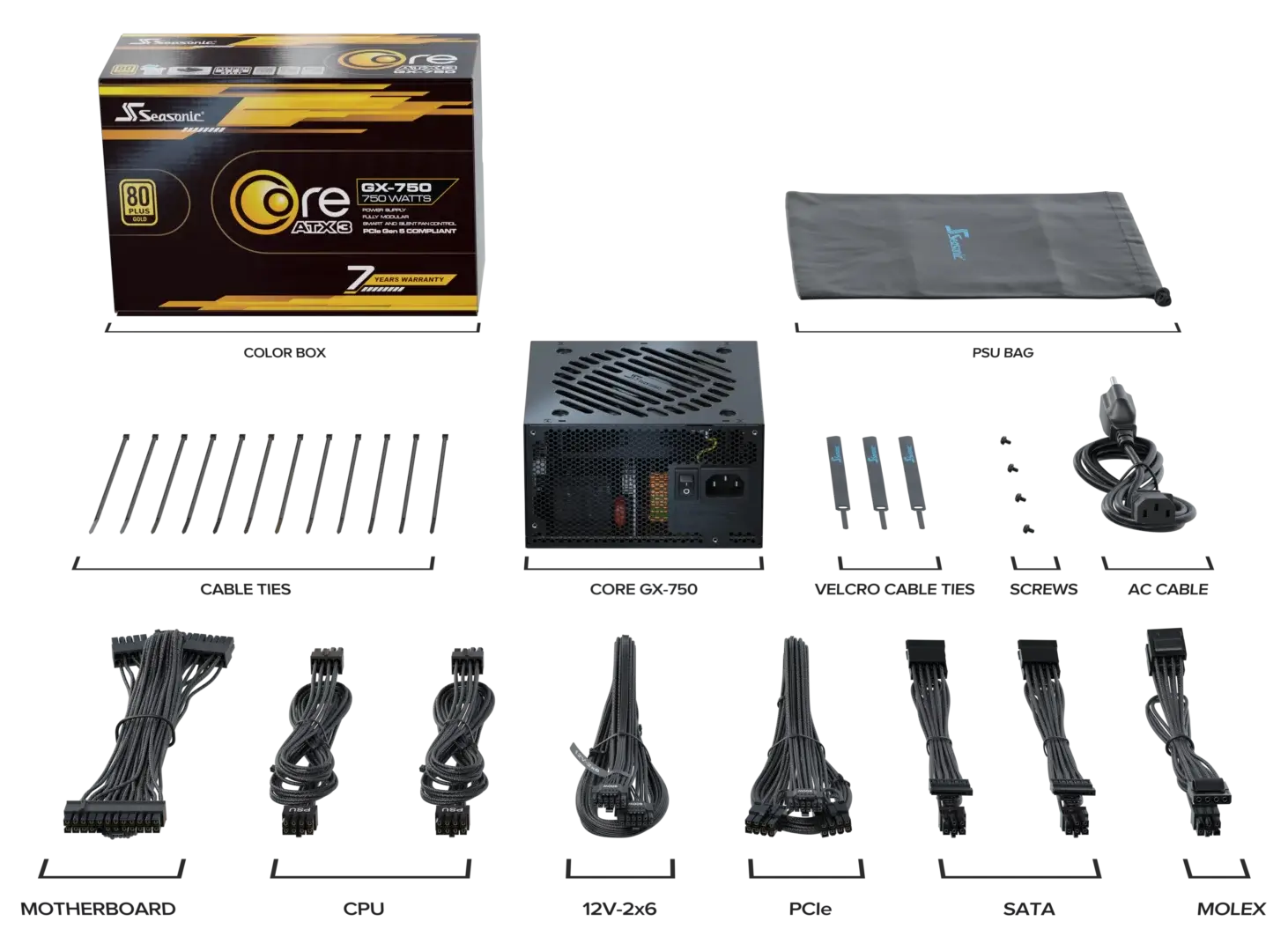 SEASONIC CORE V2 GX750 750W ATX3.1/PCIE 5.1 GOLD thumbnail 10