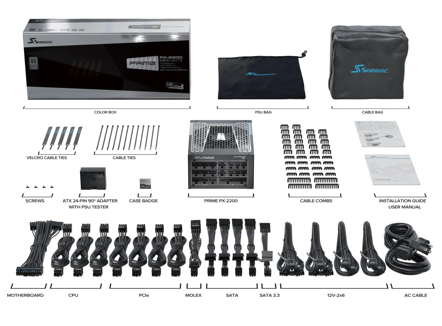 SEASONIC PRIME Platinum PX-2200 ATX 3.1 & PCIe 5.1 thumbnail 14
