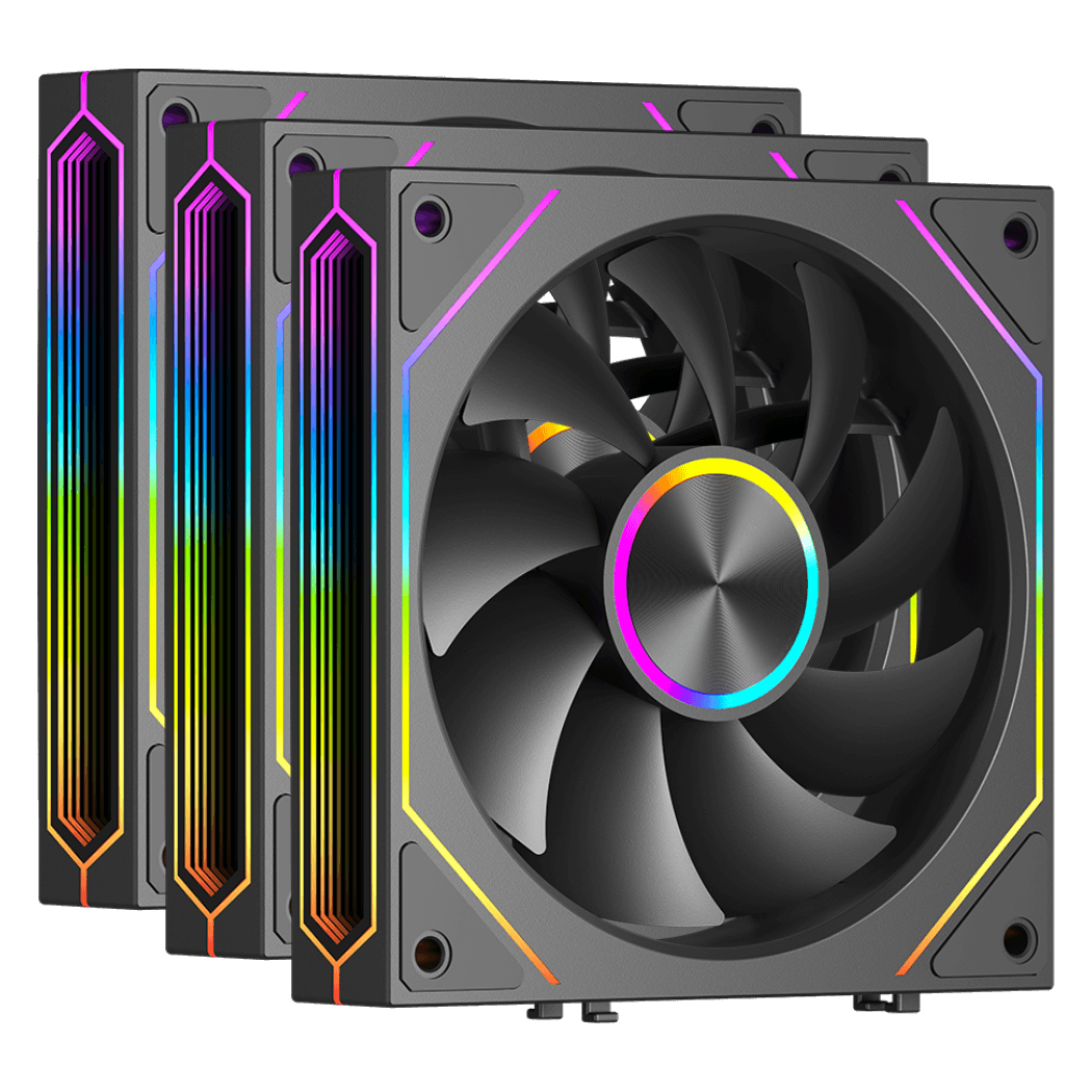 PC COOLER F3X120 ARGB 3 IN 1 FANS BLACK