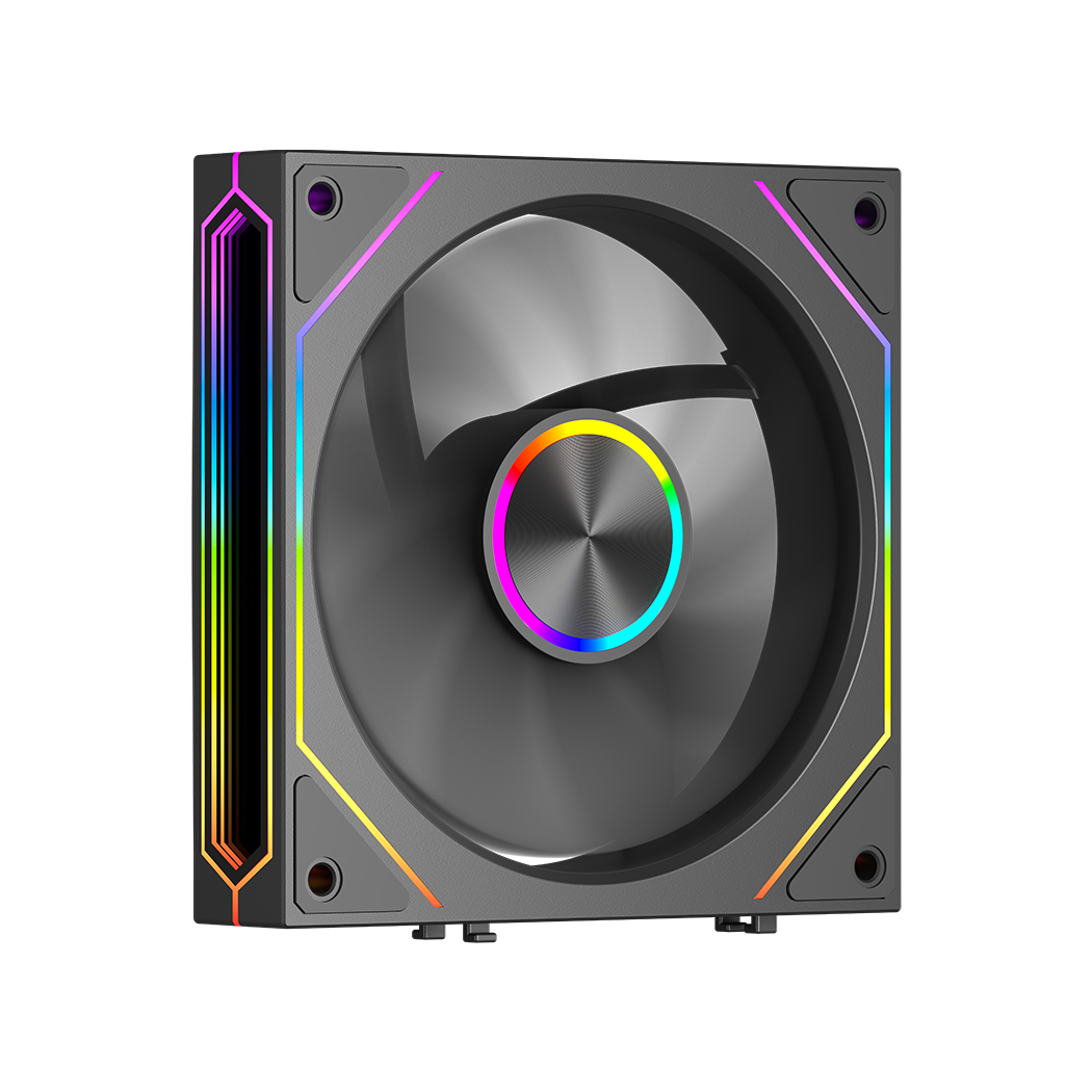 PC COOLER F3X120 ARGB REVERSE FANS BLACK thumbnail 2