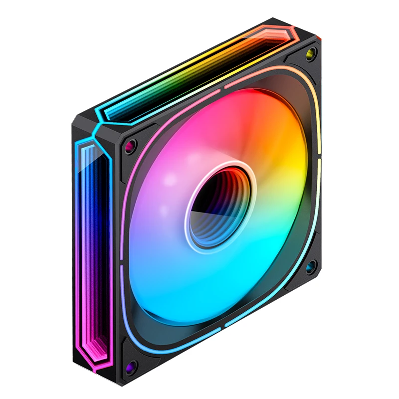 JONSBO FR-505BR 12CM PWM RGB FAN BLACK BULK PACK (反葉) thumbnail 3
