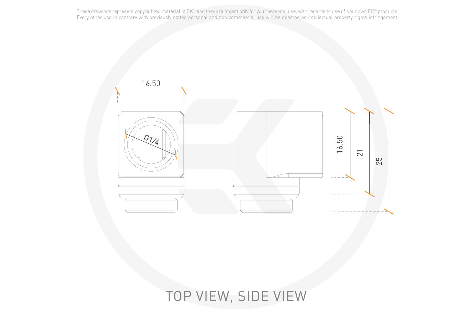 EK QUANTUM TORQUE MICRO ROTARY 90 DEGREE (NICKEL) thumbnail 4