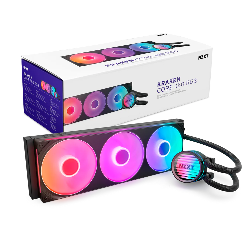NZXT KRAKEN CORE 360 RGB AIO LIQUID COOLER thumbnail 10
