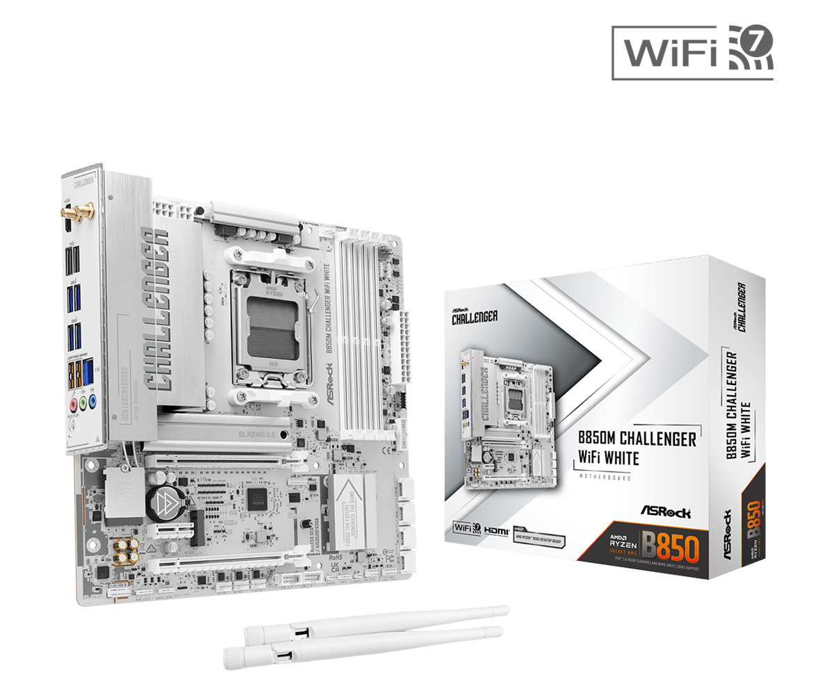 ASROCK B850M CHALLENGER WIFI WHITE MATX