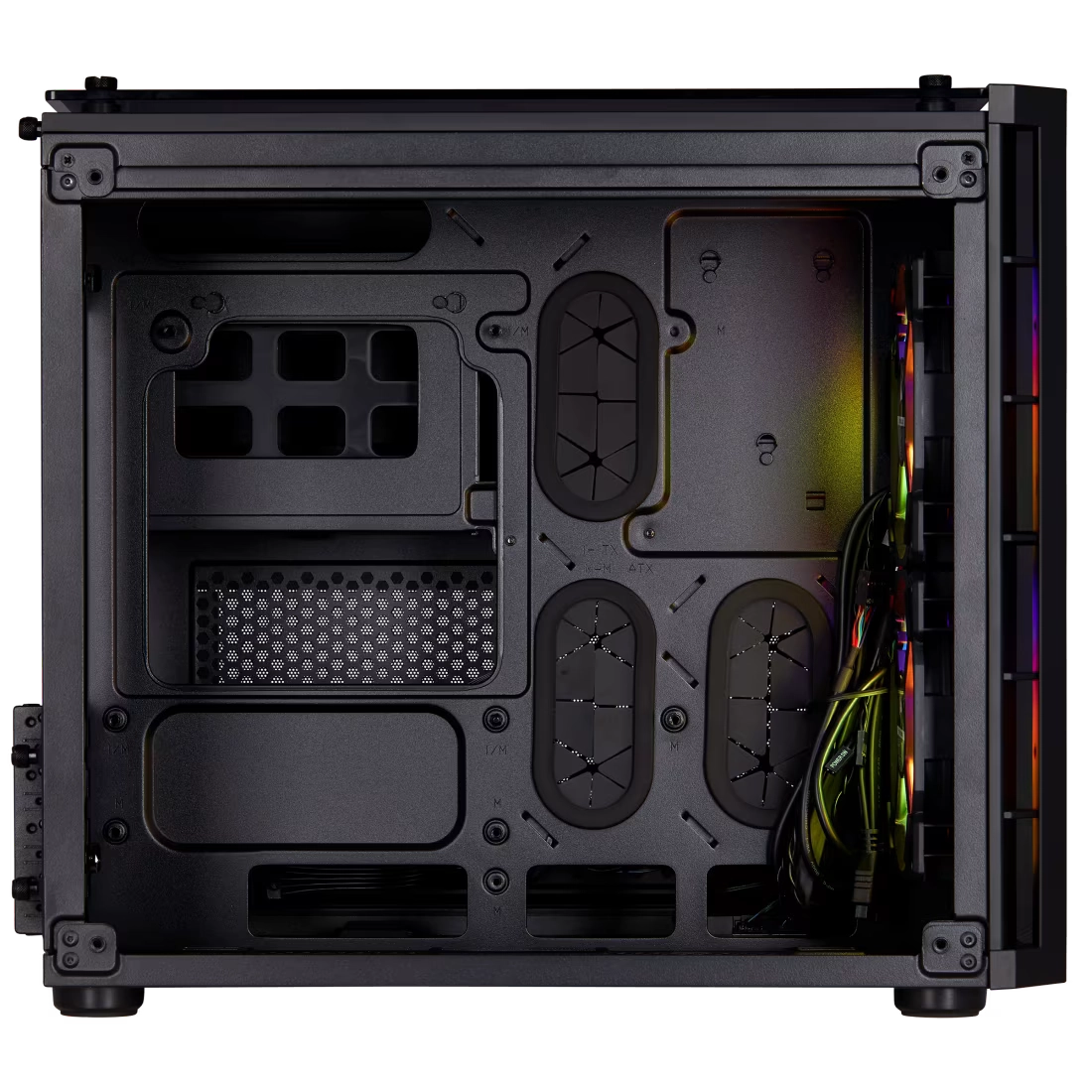 CORSAIR CRYSTAL SERIES 280X RGB MICRO-ATX CASE (BK) thumbnail 3