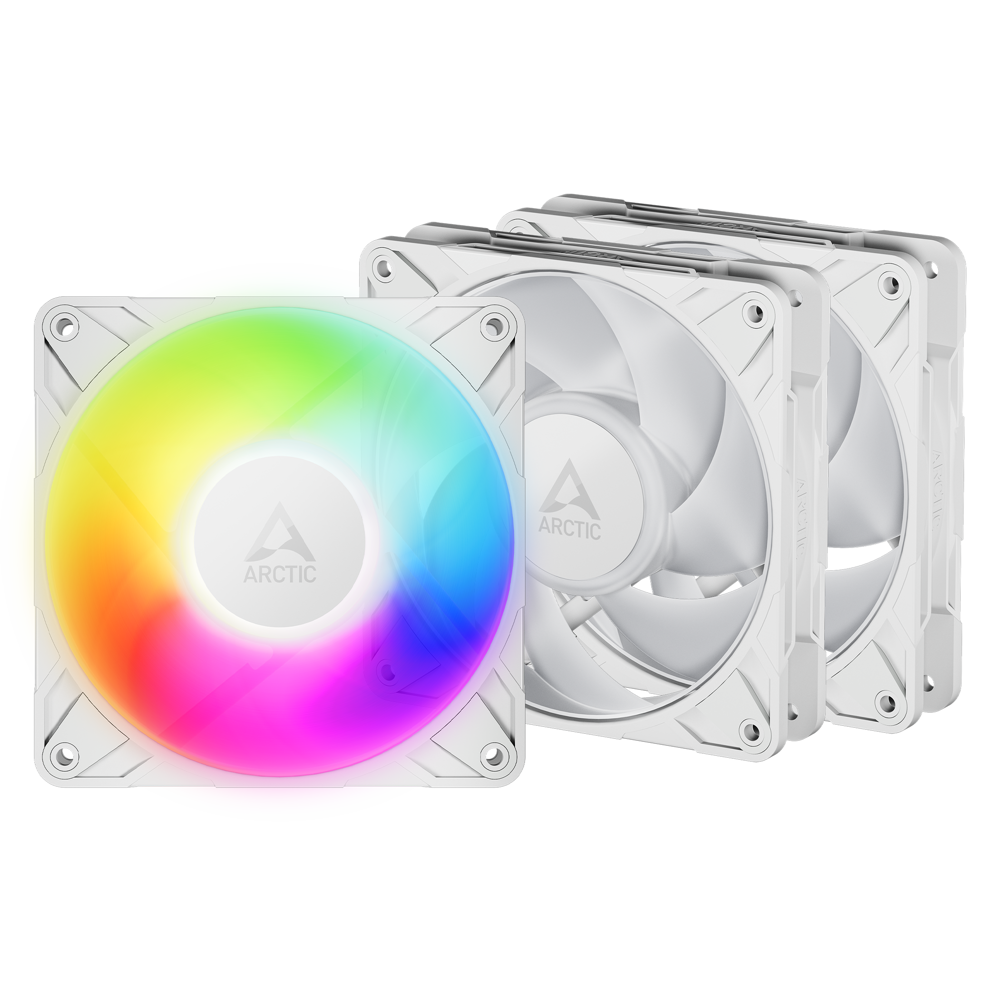 ARCTIC P12 PRO A-RGB 3 PACKS WHITE