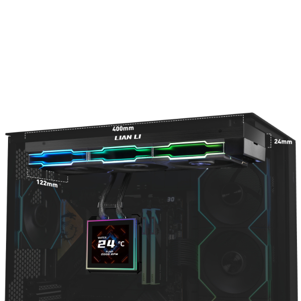 LIAN LI HYDROSHIFT II LCD-S360TL FLEX AIO WATERCOOLING BK thumbnail 3