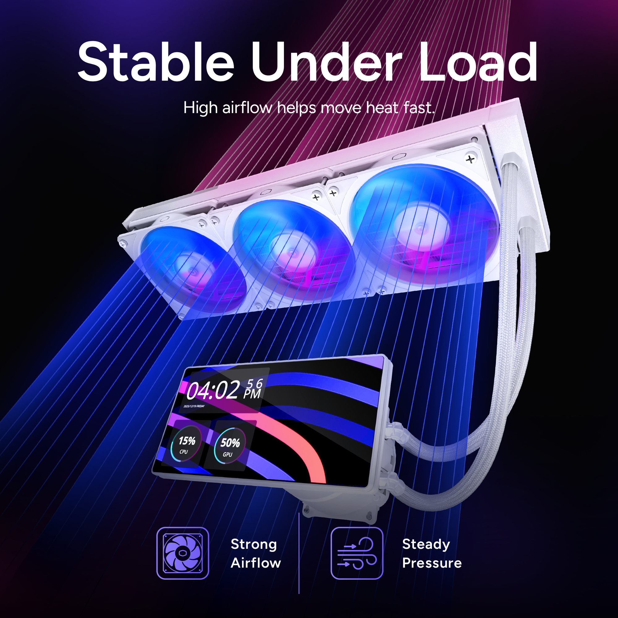 Cooler Master ML360 CORE LCD 6" 360 ARGB WATERCOOLING WH thumbnail 5