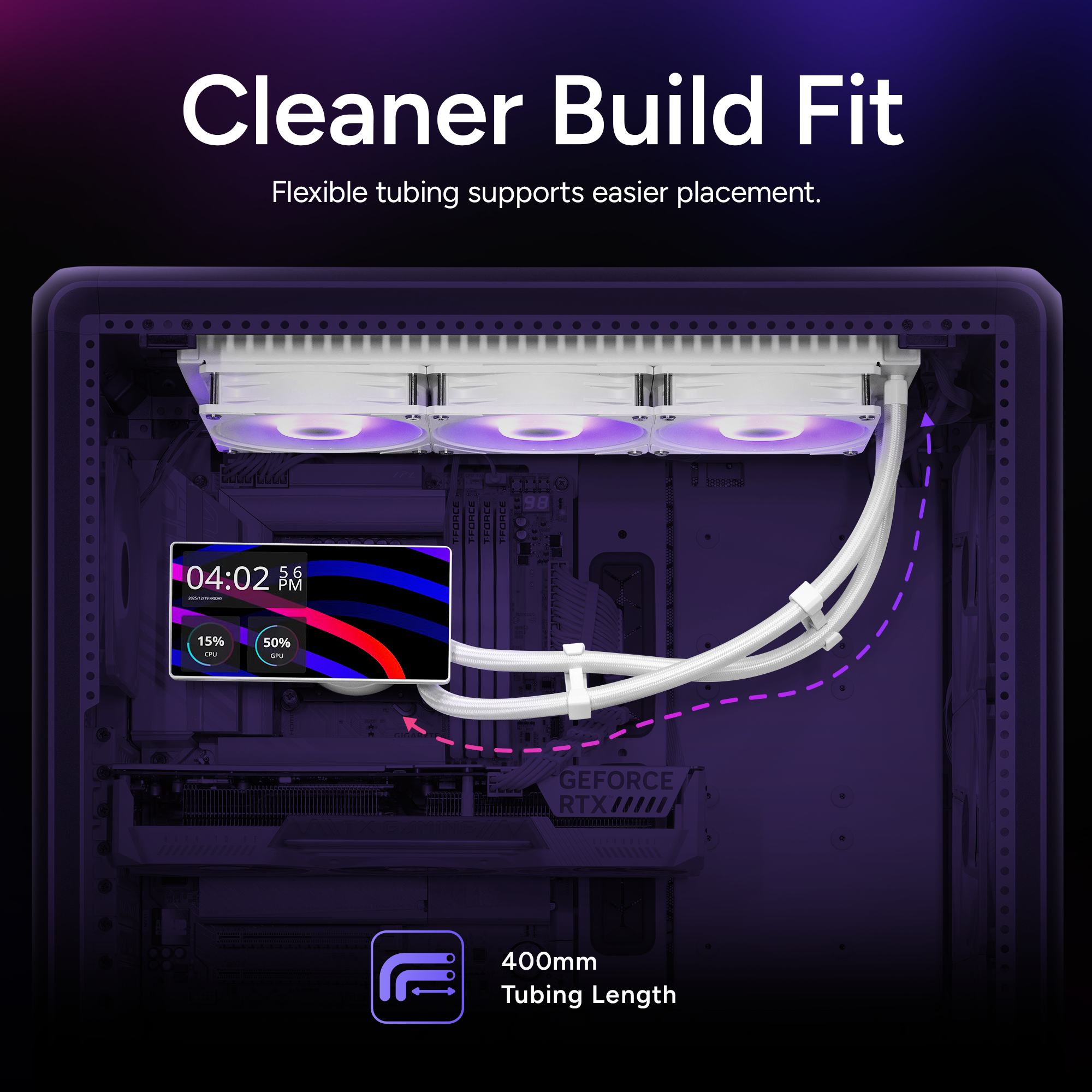 Cooler Master ML360 CORE LCD 6" 360 ARGB WATERCOOLING WH thumbnail 8