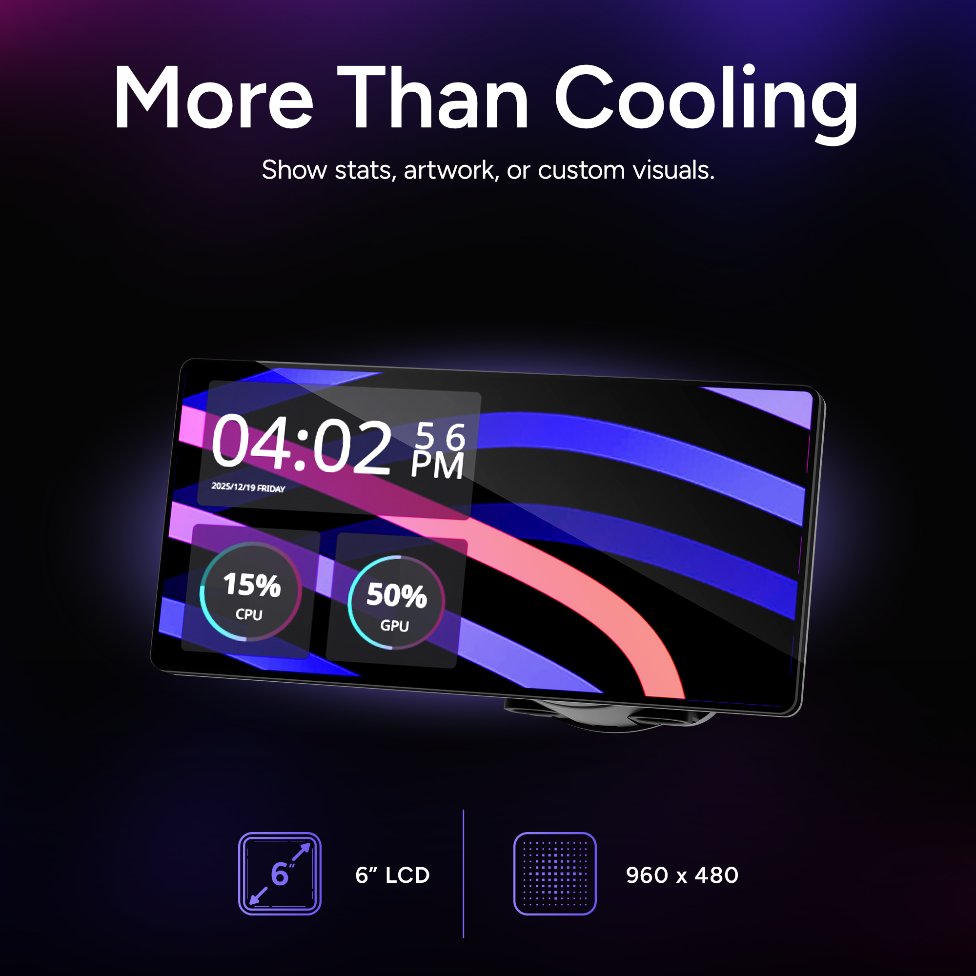 Cooler Master ML360 CORE LCD 6" 360 ARGB WATERCOOLING BK thumbnail 4