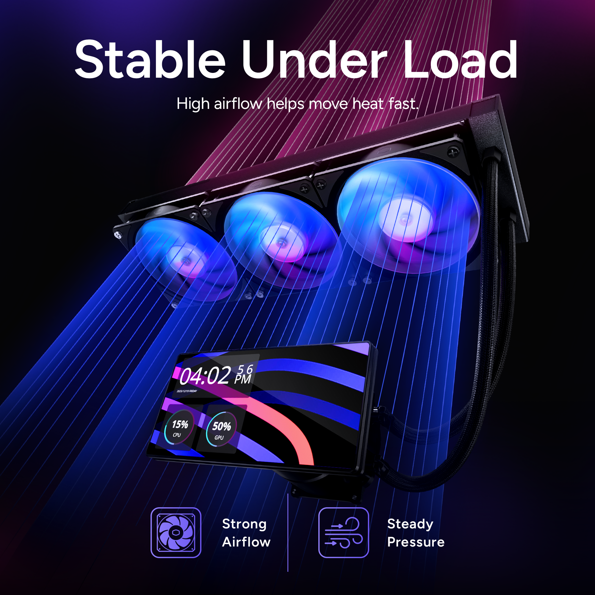 Cooler Master ML360 CORE LCD 6" 360 ARGB WATERCOOLING BK thumbnail 5