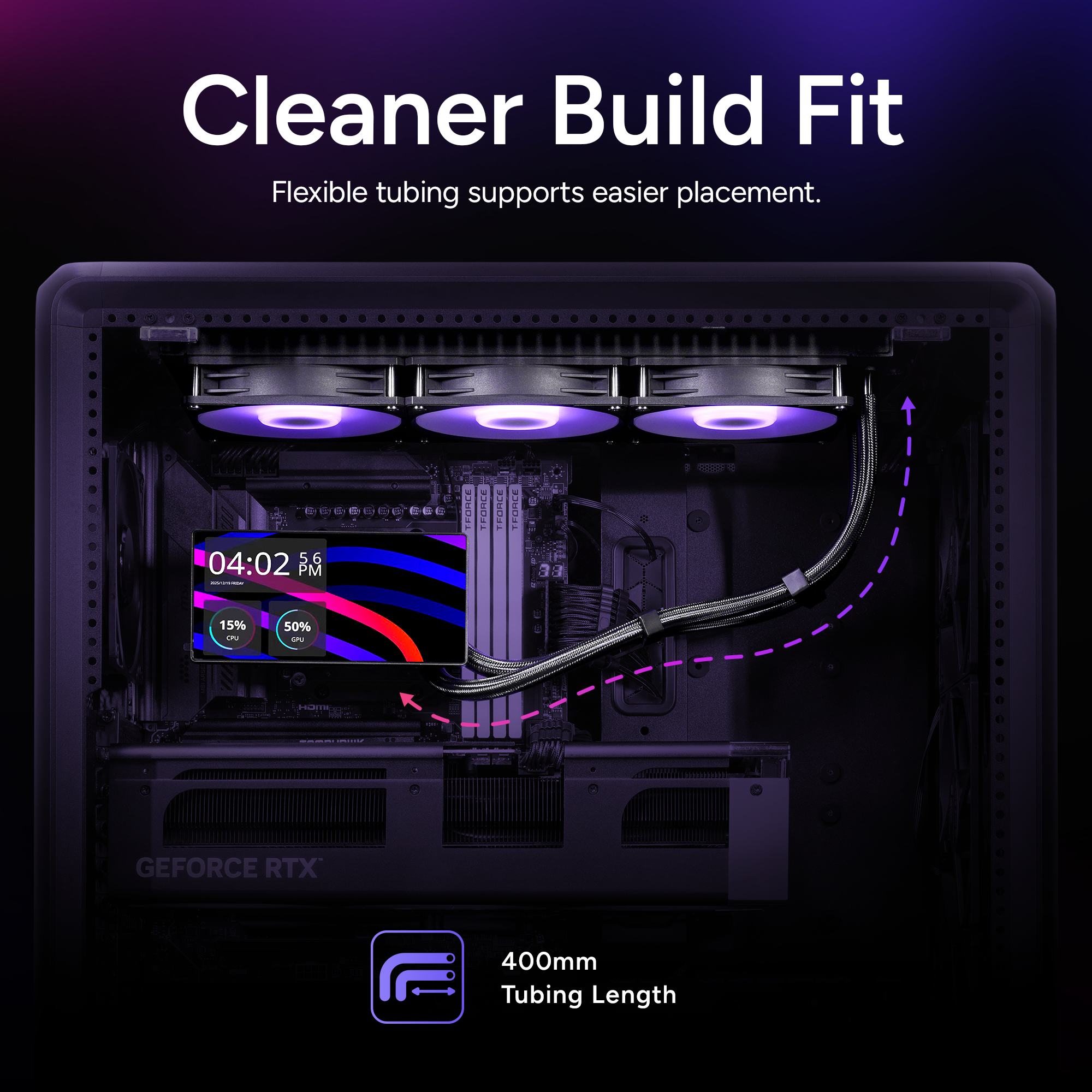 Cooler Master ML360 CORE LCD 6" 360 ARGB WATERCOOLING BK thumbnail 8