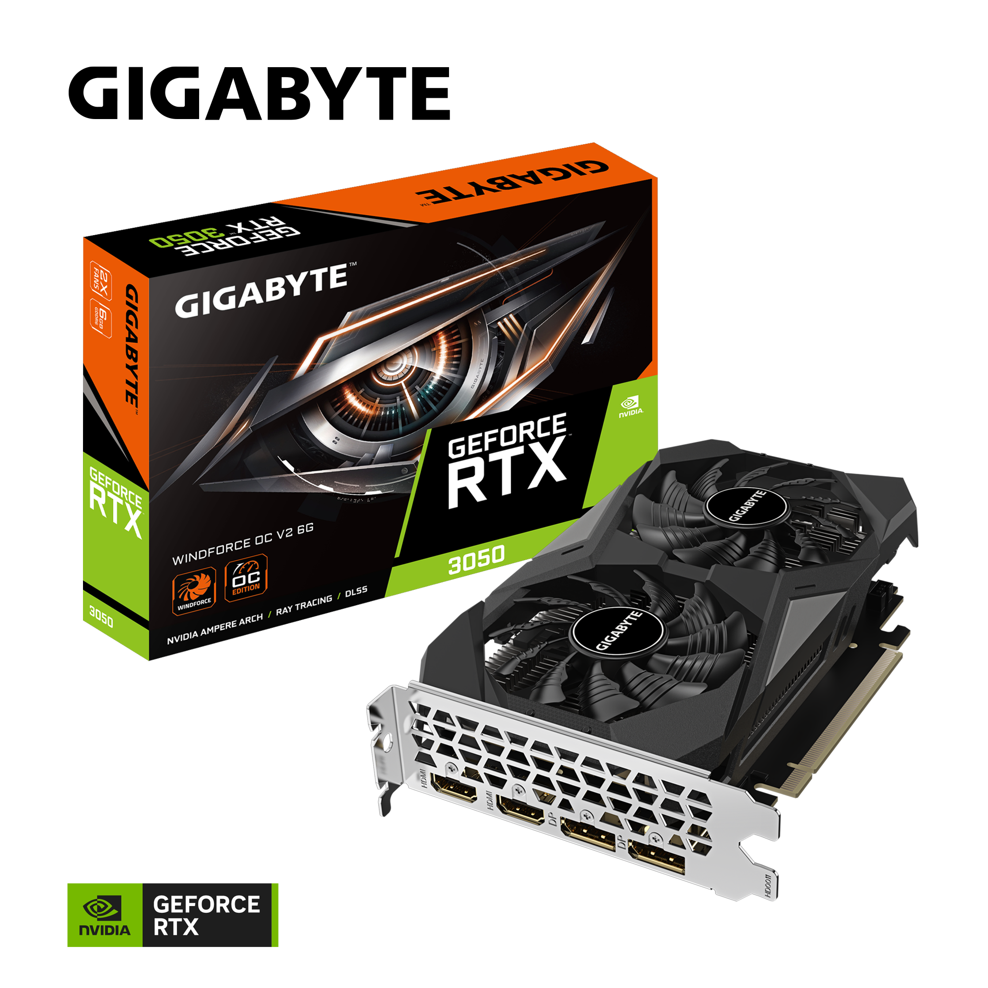 GIGABYTE RTX3050 WINDFORCE OC V2 6GB GDDR6