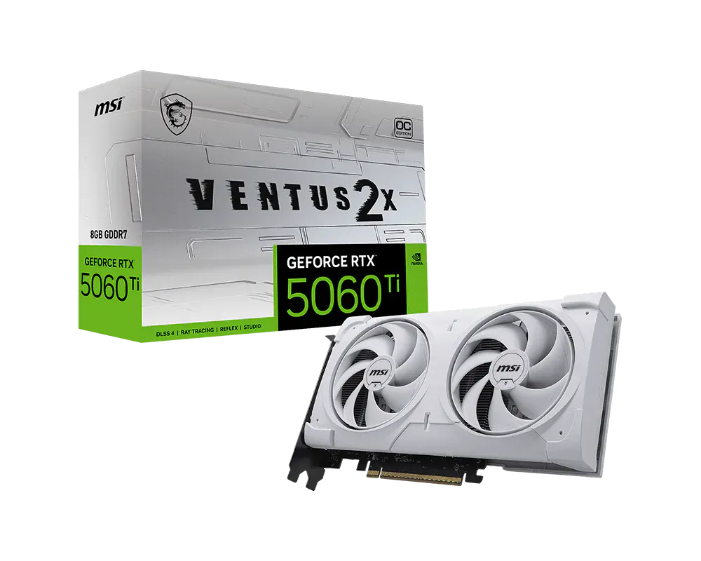 MSI RTX5060TI VENTUS 2X OC PLUS 8GB GDDR7 WHITE
