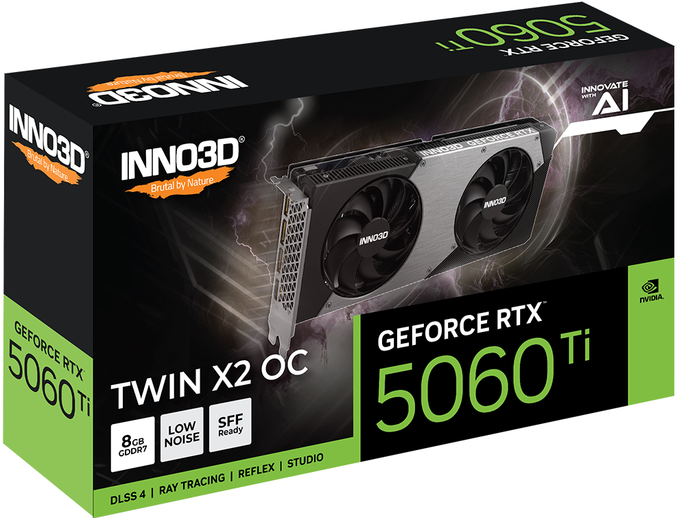 INNO 3D RTX5060TI X2 OC 8GB GDDR7 thumbnail 2