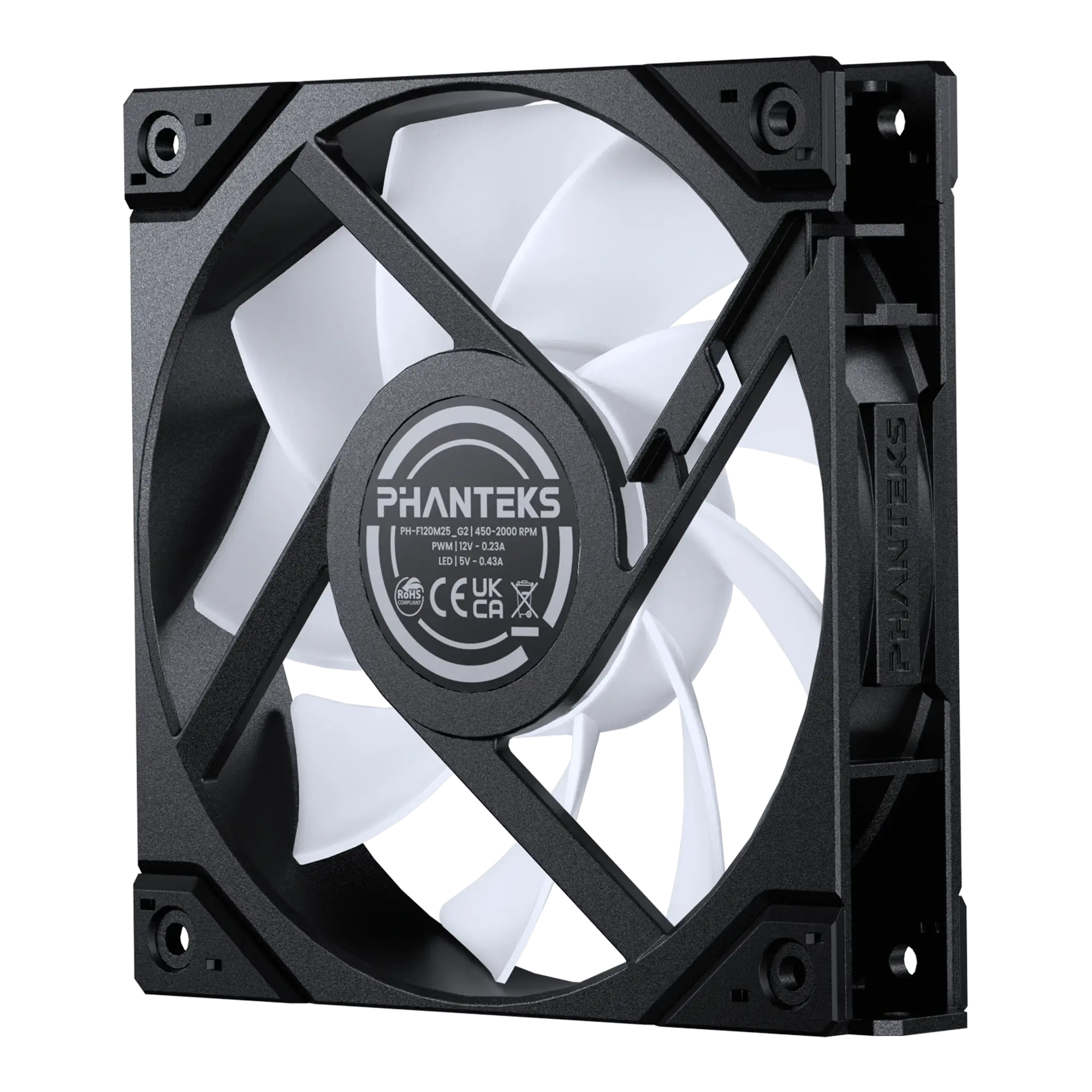 PHANTEKS M25 G2 120MM PWM FAN DRGB REGULAR BK (1-PK) thumbnail 3
