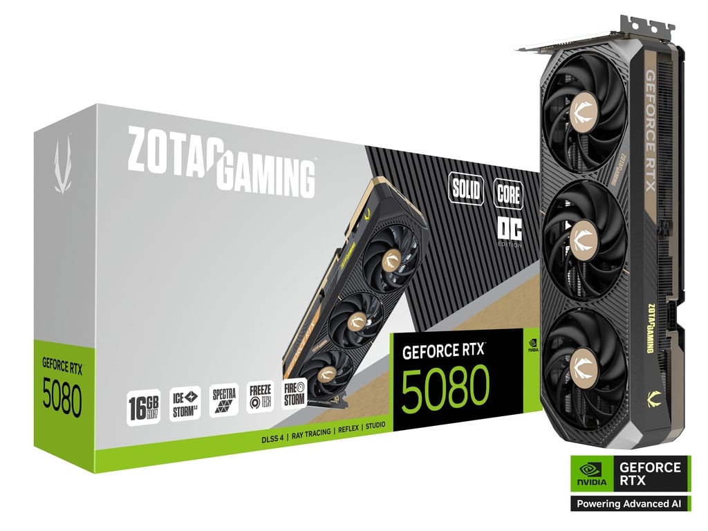 ZOTAC RTX5080 SOLID CORE OC 16GB GDDR7 20TH