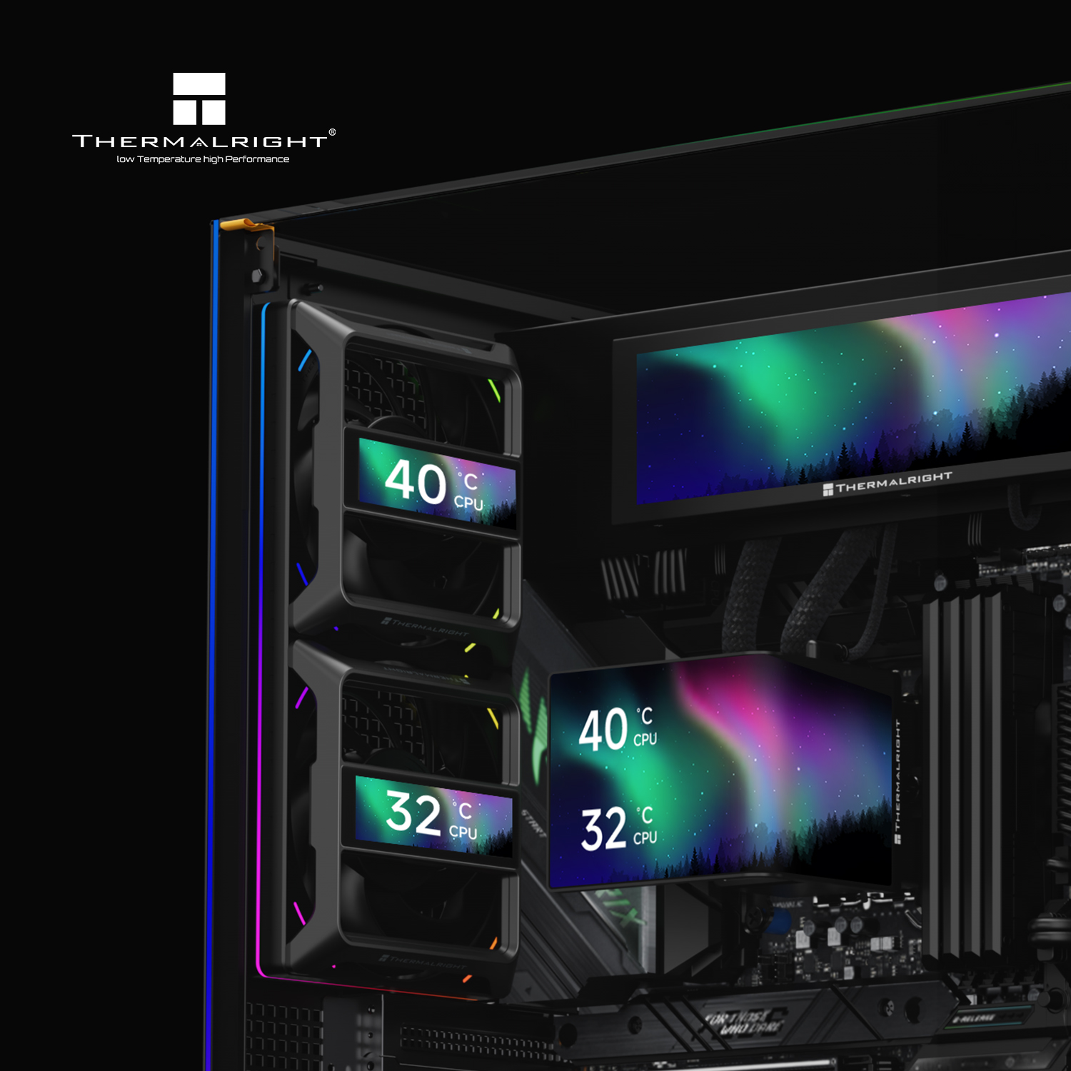 THERMALRIGHT FAN FRAME VISION-1 120MM FAN FRAME DISPLAY BLACK thumbnail 7