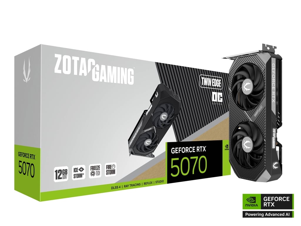 ZOTAC RTX5070 TWIN EDGE OC 12GB GDDR7 WHITE