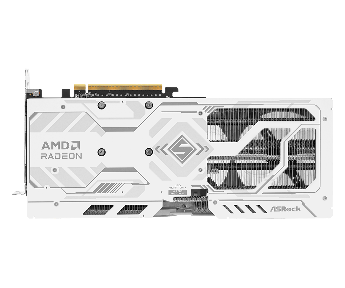 ASROCK RX9060XT STEEL LEGEND OC 16GB DDR6 WHITE thumbnail 4