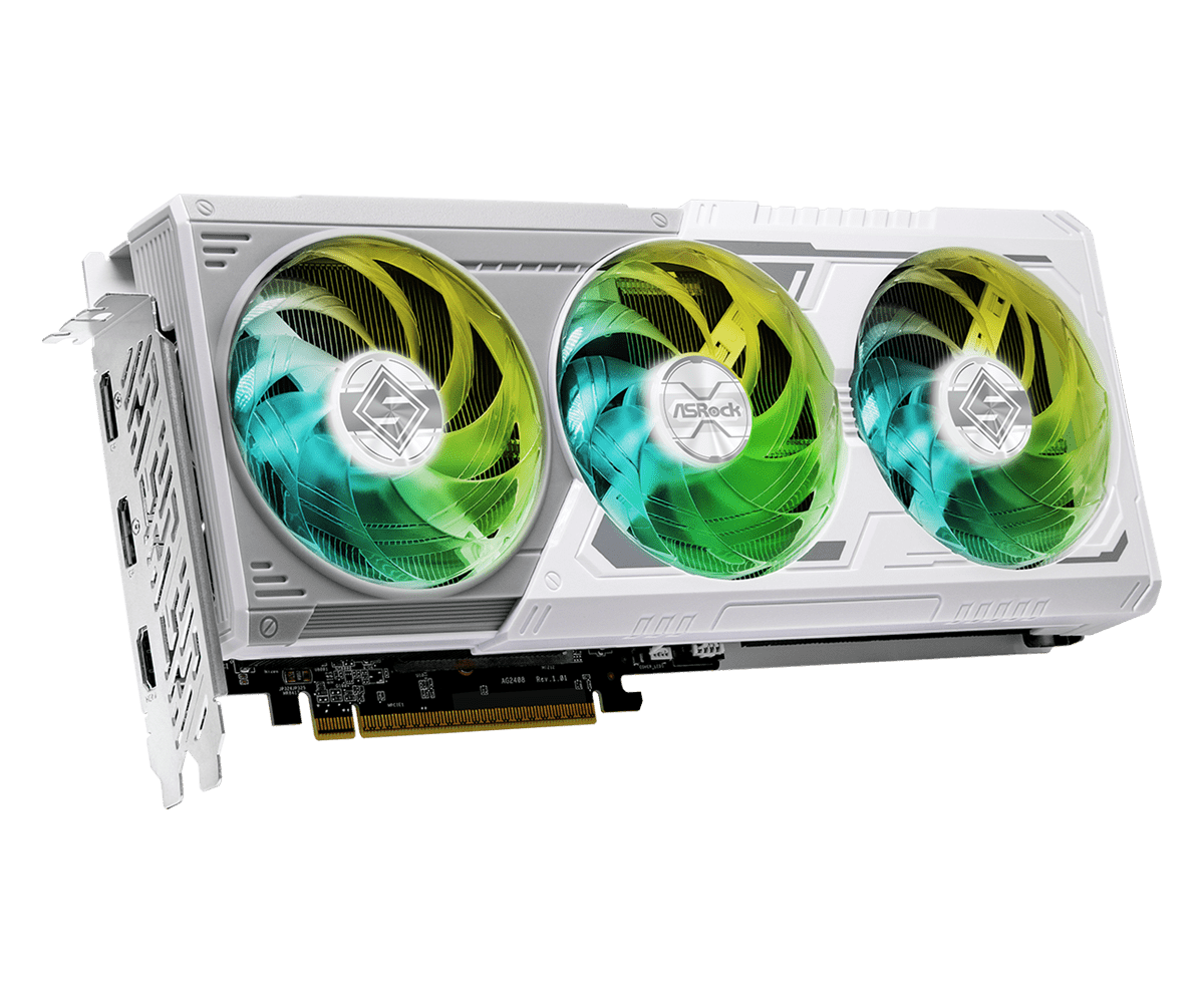 ASROCK RX9060XT STEEL LEGEND OC 16GB DDR6 WHITE thumbnail 6