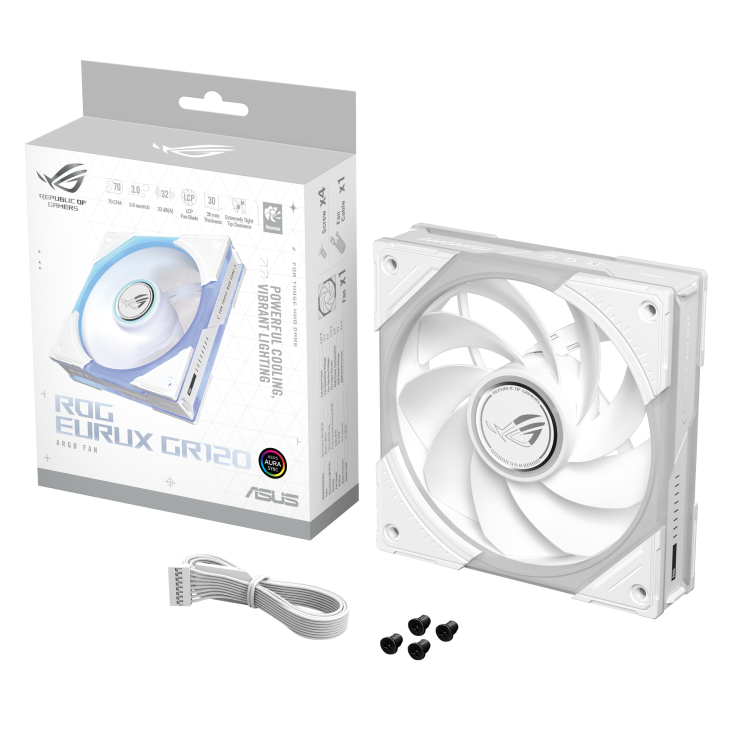 ASUS ROG EURUX GR120 FAN ARGB REVERSE WHITE thumbnail 17