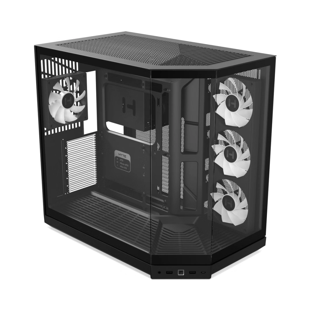 HYTE Y50 RGB ATX CASE PITCH BLACK thumbnail 10